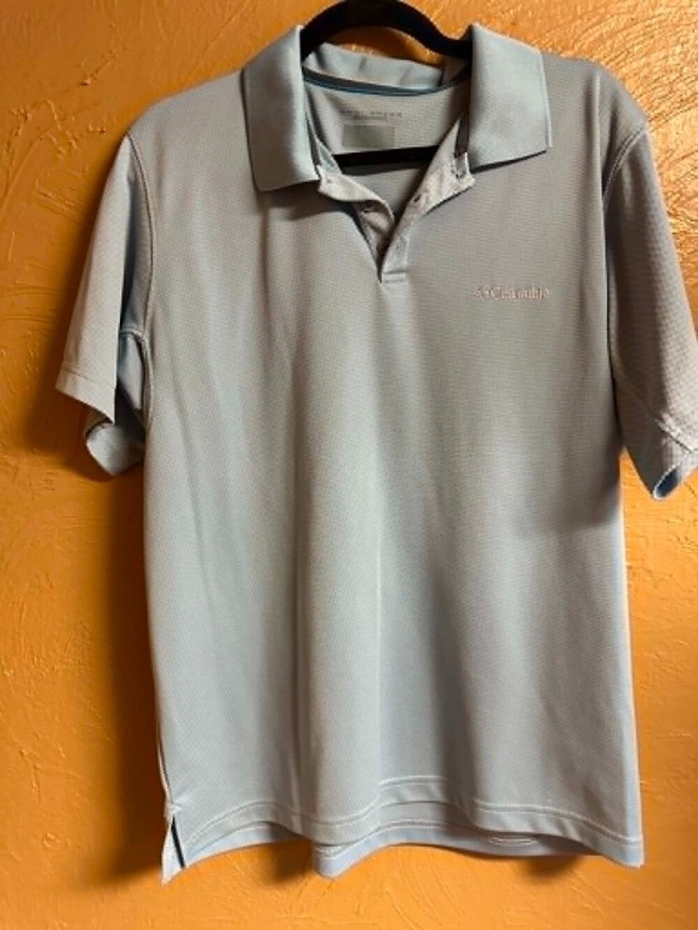 Columbia Men's Omni Wick Short Sleeve Polo Shirt size M Light Blue # 199